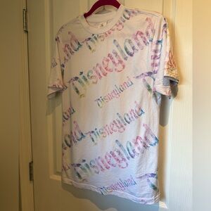 Disney White Tee with Pastel Rainbow Logo
